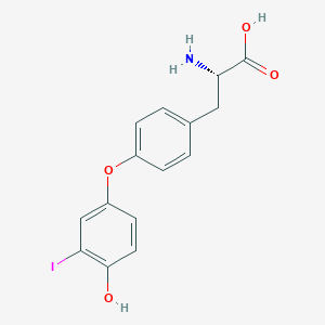 molecular formula C15H14INO4 B031888 3'-单碘甲状腺原氨酸 CAS No. 4732-82-5