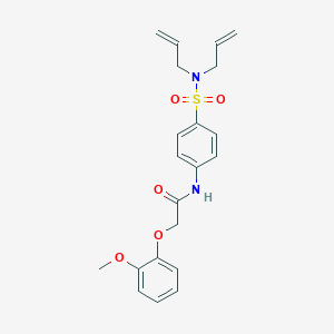molecular formula C21H24N2O5S B318882 N-{4-[(diallylamino)sulfonyl]phenyl}-2-(2-methoxyphenoxy)acetamide 