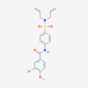 molecular formula C20H21BrN2O4S B318885 3-bromo-N-{4-[(diallylamino)sulfonyl]phenyl}-4-methoxybenzamide 