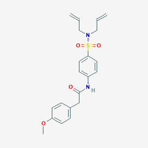 molecular formula C21H24N2O4S B318888 N-{4-[(diallylamino)sulfonyl]phenyl}-2-(4-methoxyphenyl)acetamide 
