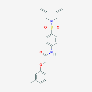 molecular formula C21H24N2O4S B318892 N-{4-[(diallylamino)sulfonyl]phenyl}-2-(3-methylphenoxy)acetamide 