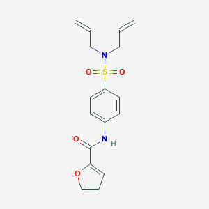 molecular formula C17H18N2O4S B318898 N-{4-[(diallylamino)sulfonyl]phenyl}-2-furamide 