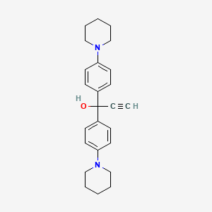 molecular formula C25H30N2O B3188988 1,1-Di(4-piperidinophenyl)-2-propyn-1-ol CAS No. 263026-73-9