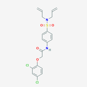 molecular formula C20H20Cl2N2O4S B318899 N-{4-[(diallylamino)sulfonyl]phenyl}-2-(2,4-dichlorophenoxy)acetamide 