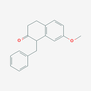 molecular formula C18H18O2 B3188997 1-benzyl-7-methoxy-3,4-dihydronaphthalen-2(1H)-one CAS No. 263714-29-0