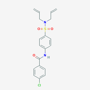 molecular formula C19H19ClN2O3S B318904 4-chloro-N-{4-[(diallylamino)sulfonyl]phenyl}benzamide 