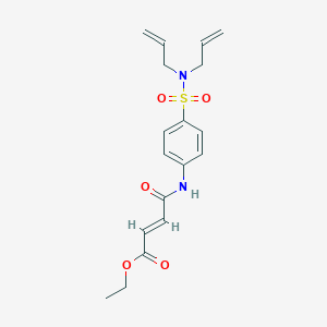 molecular formula C18H22N2O5S B318906 Ethyl 4-{4-[(diallylamino)sulfonyl]anilino}-4-oxo-2-butenoate 