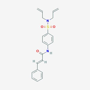 molecular formula C21H22N2O3S B318907 N-{4-[(diallylamino)sulfonyl]phenyl}-3-phenylacrylamide 