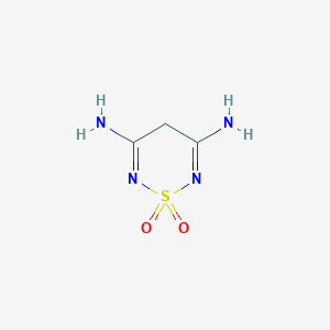 molecular formula C3H6N4O2S B3189076 4H-1,2,6-Thiadiazine-3,5-diamine, 1,1-dioxide CAS No. 27419-16-5