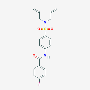 molecular formula C19H19FN2O3S B318908 N-{4-[(diallylamino)sulfonyl]phenyl}-4-fluorobenzamide 