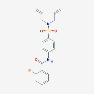 molecular formula C19H19BrN2O3S B318910 2-bromo-N-{4-[(diallylamino)sulfonyl]phenyl}benzamide 