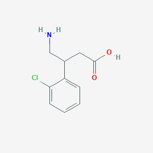 molecular formula C10H12ClNO2 B3189142 4-Amino-3-(2-chloro-phenyl)-butyric acid CAS No. 28311-34-4