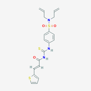 N,N-diallyl-4-[({[3-(2-thienyl)acryloyl]amino}carbothioyl)amino]benzenesulfonamide