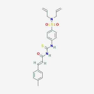 N,N-diallyl-4-[({[3-(4-methylphenyl)acryloyl]amino}carbothioyl)amino]benzenesulfonamide