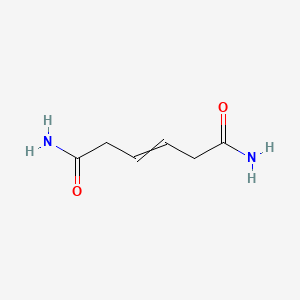 molecular formula C6H10N2O2 B3189207 Hex-3-enediamide CAS No. 29221-23-6