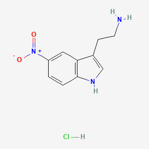 molecular formula C10H12ClN3O2 B3189233 2-(5-Nitro-1H-indol-3-YL)ethanamine hydrochloride CAS No. 295796-29-1