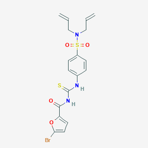 molecular formula C18H18BrN3O4S2 B318929 N,N-diallyl-4-({[(5-bromo-2-furoyl)amino]carbothioyl}amino)benzenesulfonamide 
