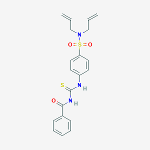 molecular formula C20H21N3O3S2 B318930 N,N-diallyl-4-{[(benzoylamino)carbothioyl]amino}benzenesulfonamide 