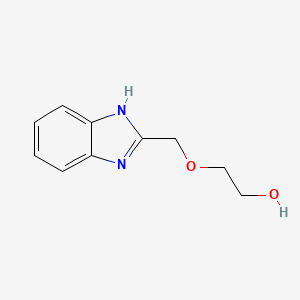 molecular formula C10H12N2O2 B3189302 2-(1H-benzimidazol-2-ylmethoxy)ethanol CAS No. 307931-39-1