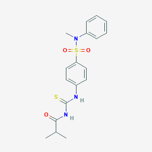 2-methyl-N-({4-[methyl(phenyl)sulfamoyl]phenyl}carbamothioyl)propanamide