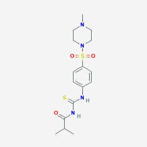 molecular formula C16H24N4O3S2 B318936 N-isobutyryl-N'-{4-[(4-methyl-1-piperazinyl)sulfonyl]phenyl}thiourea 