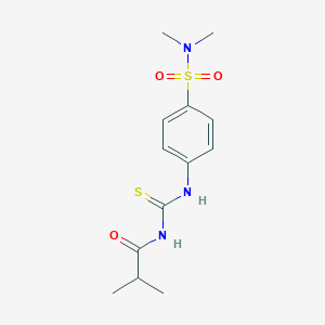 molecular formula C13H19N3O3S2 B318940 4-{[(isobutyrylamino)carbothioyl]amino}-N,N-dimethylbenzenesulfonamide 