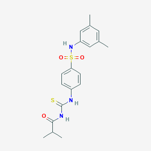 molecular formula C19H23N3O3S2 B318944 N-(3,5-dimethylphenyl)-4-{[(isobutyrylamino)carbothioyl]amino}benzenesulfonamide 