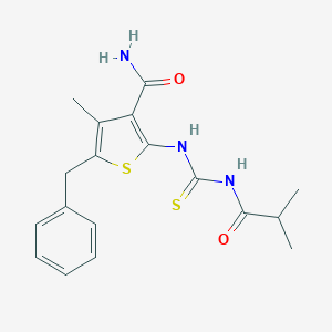 5-Benzyl-2-{[(isobutyrylamino)carbothioyl]amino}-4-methyl-3-thiophenecarboxamide