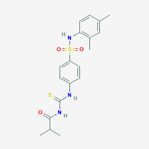 molecular formula C19H23N3O3S2 B318947 N-(2,4-dimethylphenyl)-4-{[(isobutyrylamino)carbothioyl]amino}benzenesulfonamide 