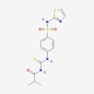 molecular formula C14H16N4O3S3 B318951 4-{[(isobutyrylamino)carbothioyl]amino}-N-(1,3-thiazol-2-yl)benzenesulfonamide 