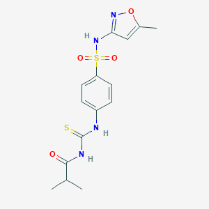 molecular formula C15H18N4O4S2 B318952 4-{[(isobutyrylamino)carbothioyl]amino}-N-(5-methyl-3-isoxazolyl)benzenesulfonamide 