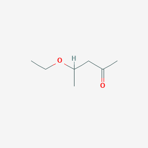 molecular formula C7H14O2 B3189529 2-Pentanone, 4-ethoxy- CAS No. 33330-50-6