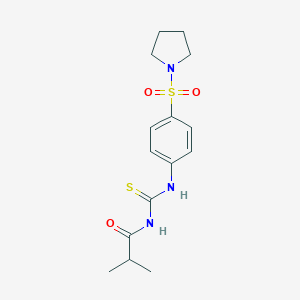 molecular formula C15H21N3O3S2 B318956 N-isobutyryl-N'-[4-(1-pyrrolidinylsulfonyl)phenyl]thiourea 