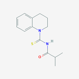 molecular formula C14H18N2OS B318957 N-(3,4-dihydro-1(2H)-quinolinylcarbothioyl)-2-methylpropanamide 