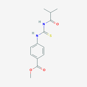 molecular formula C13H16N2O3S B318958 Methyl 4-{[(isobutyrylamino)carbothioyl]amino}benzoate 