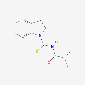 molecular formula C13H16N2OS B318962 N-(2,3-dihydro-1H-indol-1-ylcarbothioyl)-2-methylpropanamide 