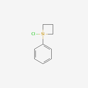 molecular formula C9H11ClSi B3189654 1-Chloro-1-phenylsiletane CAS No. 3401-28-3