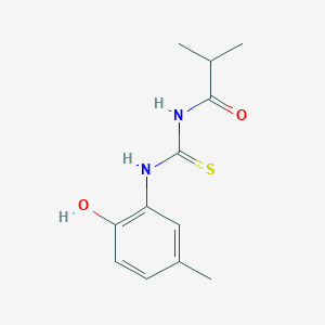 molecular formula C12H16N2O2S B318969 N-[(2-hydroxy-5-methylphenyl)carbamothioyl]-2-methylpropanamide 