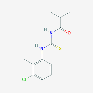 molecular formula C12H15ClN2OS B318971 N-(3-chloro-2-methylphenyl)-N'-isobutyrylthiourea 