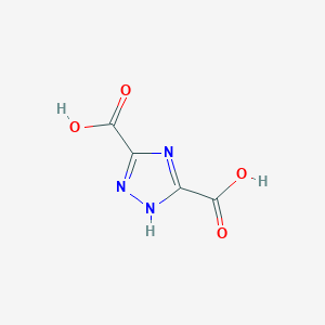 molecular formula C4H3N3O4 B3189716 1H-1,2,4-Triazole-3,5-dicarboxylic acid CAS No. 34550-41-9