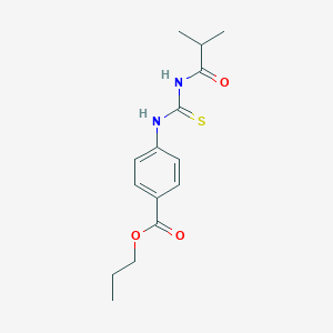 molecular formula C15H20N2O3S B318972 Propyl 4-{[(isobutyrylamino)carbothioyl]amino}benzoate 