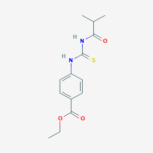 molecular formula C14H18N2O3S B318973 Ethyl 4-{[(isobutyrylamino)carbothioyl]amino}benzoate 