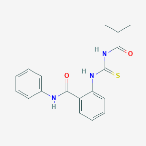 molecular formula C18H19N3O2S B318978 2-{[(isobutyrylamino)carbothioyl]amino}-N-phenylbenzamide 