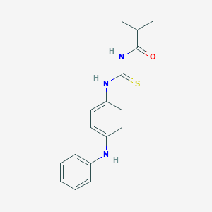 molecular formula C17H19N3OS B318985 N-(4-anilinophenyl)-N'-isobutyrylthiourea 