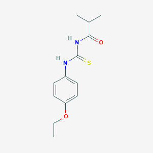 molecular formula C13H18N2O2S B318987 N-[(4-ethoxyphenyl)carbamothioyl]-2-methylpropanamide 
