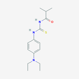 molecular formula C15H23N3OS B318989 N-{[4-(diethylamino)phenyl]carbamothioyl}-2-methylpropanamide 