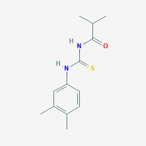 molecular formula C13H18N2OS B318990 N-[(3,4-dimethylphenyl)carbamothioyl]-2-methylpropanamide 