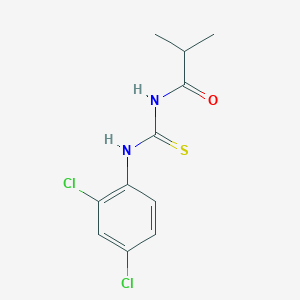 molecular formula C11H12Cl2N2OS B318995 N-[(2,4-dichlorophenyl)carbamothioyl]-2-methylpropanamide 