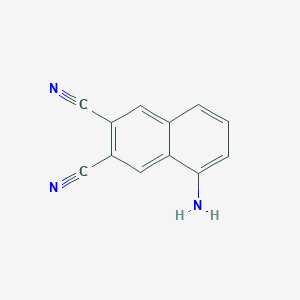 molecular formula C12H7N3 B3189989 5-Aminonaphthalene-2,3-dicarbonitrile CAS No. 37622-98-3
