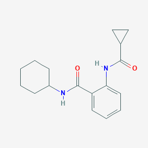 molecular formula C17H22N2O2 B319000 N-cyclohexyl-2-[(cyclopropylcarbonyl)amino]benzamide 